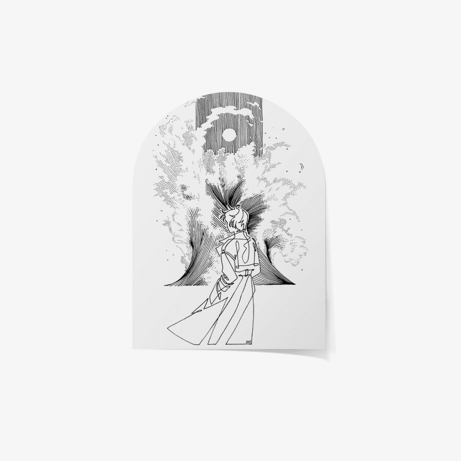흑백 일러스트, 흑백 그림, 무채색, 일러스트 작가, 라인 드로잉